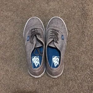 Gray and white vans
